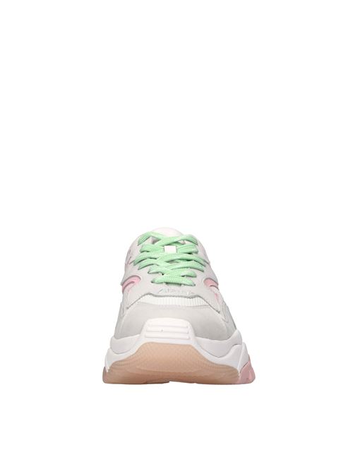 Sneakers modello Addict in pelle e tessuto ASH | ADDICT NUBUCK-SOFT BRASIL SPORTSBIANCO-ROSA-VERDE